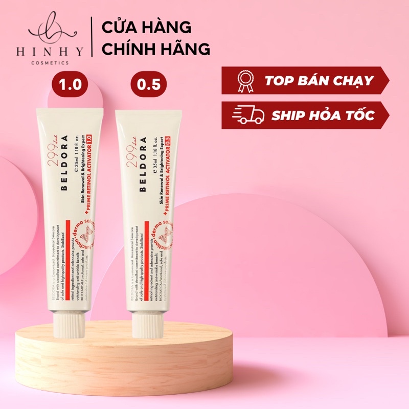 KEM DƯỠNG RETINOL PHỦ BÓNG, NGĂN NGỪA MỤN, TÁI SINH LÀN DA BELDORA 299 PRIME RETINOL ACTIVATOR 35ML