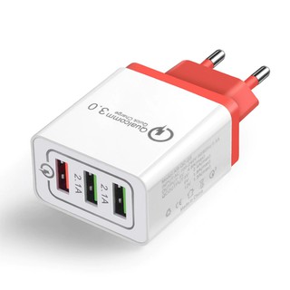 Củ Sạc Nhanh Quick Charge 3.0 Với 3 Cổng USB