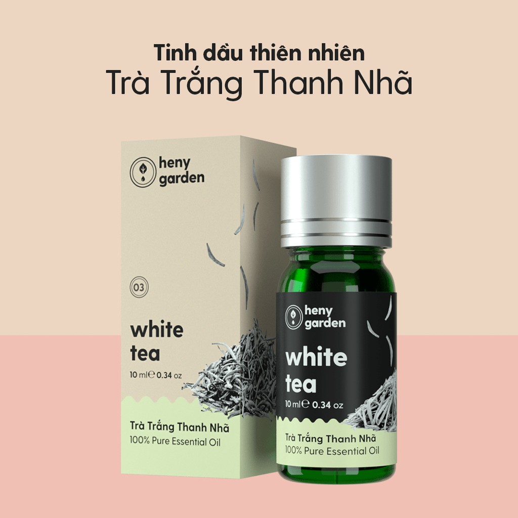 Tinh Dầu Trà Trắng Organic Thiên Nhiên Nguyên Chất Đậm Đặc Xông Thơm Phòng, Làm Nến Thơm HENY GARDEN