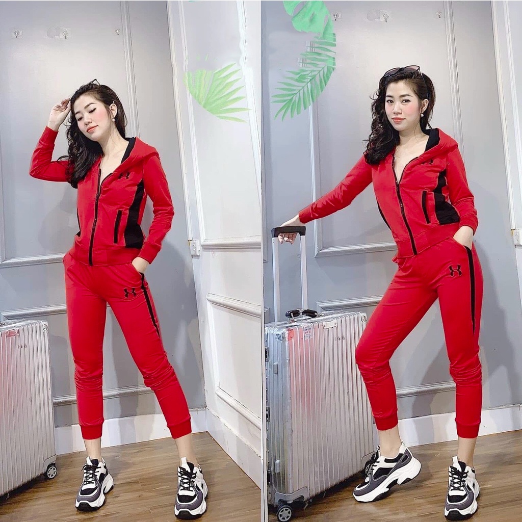 Đồ bộ kéo khóa Chất Umi - Quần dài, áo dài thể thao
