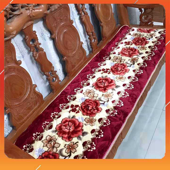 Bộ Thảm Ghế Nỉ Nhung Siêu Ấm - Thảm Ghế 2 ngắn 1 dài  Kích Thước 1m7x50cm