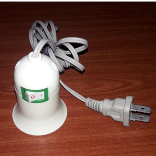 chuôi bóng đèn có công tắc dây 1.5m (trắng) - PTV
