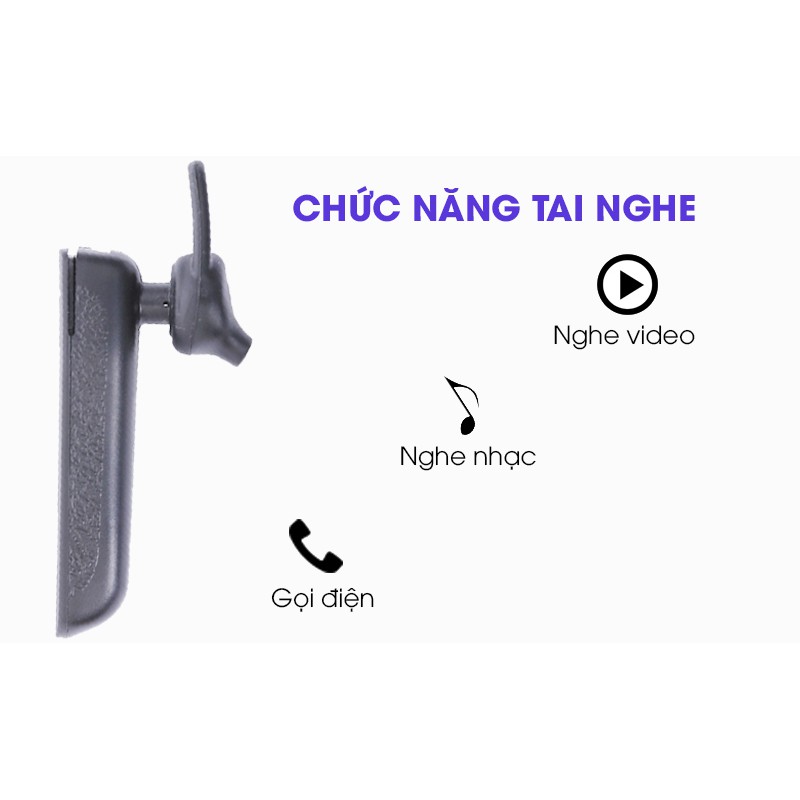 Tai nghe Bluetooth Roman R553N Đen -Hàng Chính Hãng