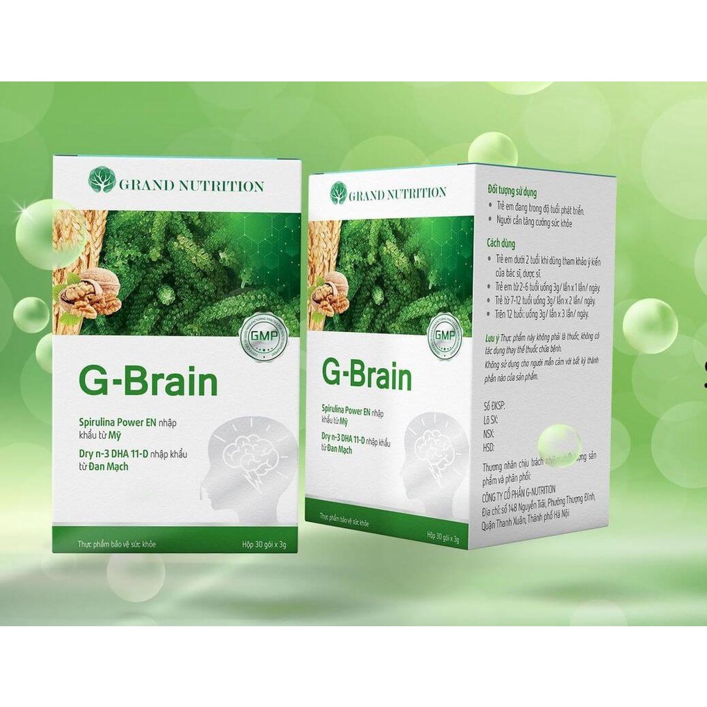 G-Brain Cốm  Trí Não hỗ trợ phát triển, tăng cường hệ Miễn Dịch cho Trẻ (GBrain gold plus new Chính Hãng)