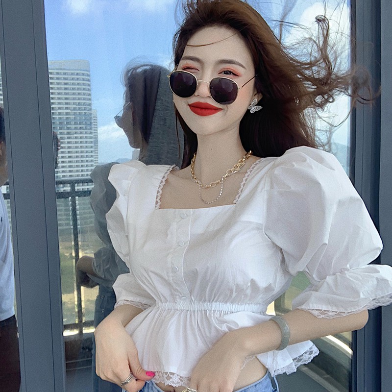 Áo sơ mi trắng kiểu nữ Emilyshop ulzzang