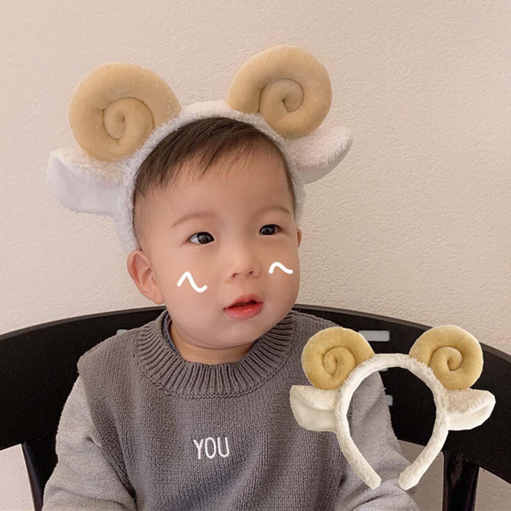 MXGOODS Băng Đô Tai Cừu Họa Tiết Hoạt Hình Phong Cách Hàn Quốc