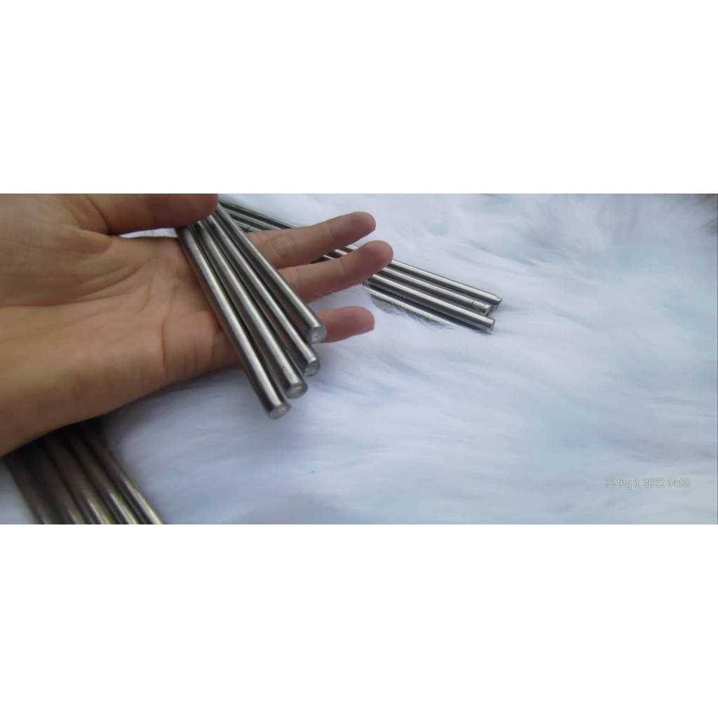 Trục inox tròn đặc phi 4.5mm, 5.2mm, 7mm, 8.2mm,