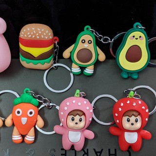 Móc khoá trái cây bơ, dâu, cà rốt cute, dễ thương, ngộ nghĩnh, nhiều mẫu, cao cấp, độc đáo