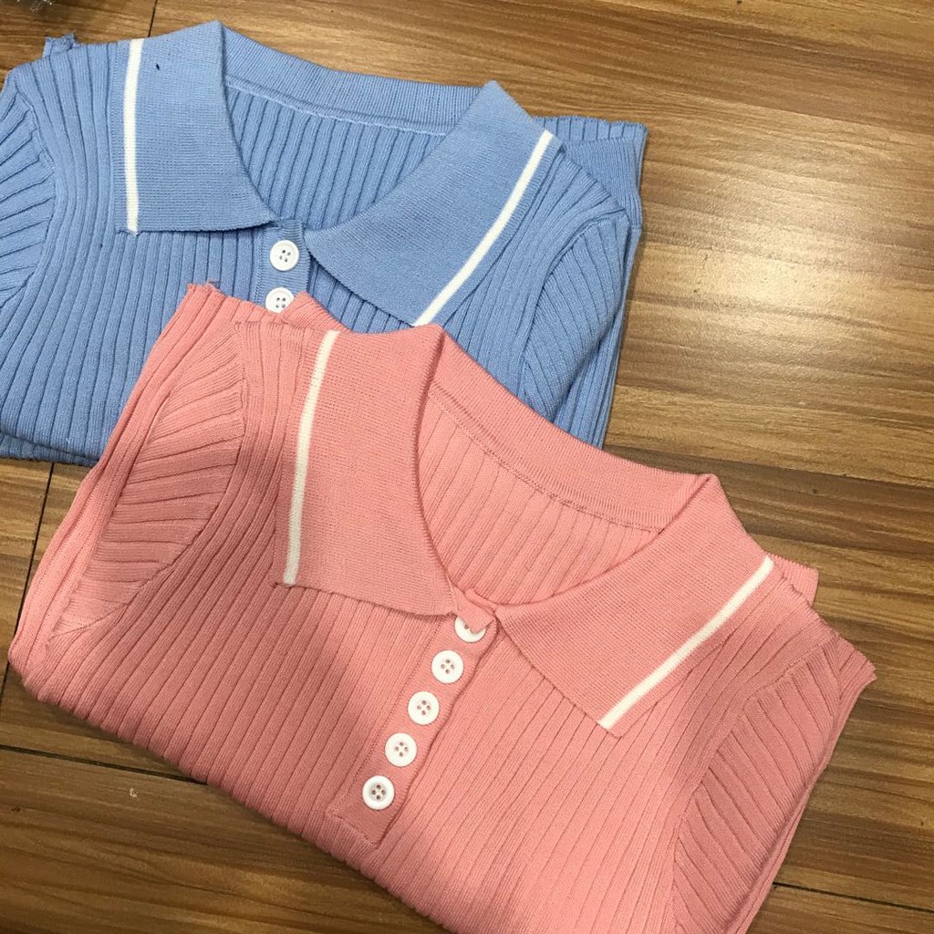 Set Áo Thun Polo Ngắn Tay + Chân Váy Ôm Lưng Cao Thời Trang Nữ | BigBuy360 - bigbuy360.vn