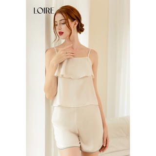 Bộ Đồ Ngủ Lụa 2 Dây 2 Tầng Sóng Lụa Loirechic BDN51