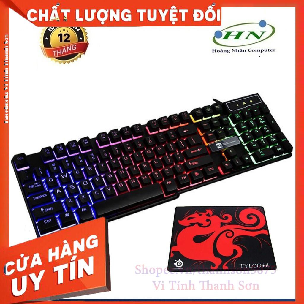 Bàn phím game giả cơ R8 1822 có đèn led 7 màu + Tặng lót tyloos - Vi Tính Thanh Sơn