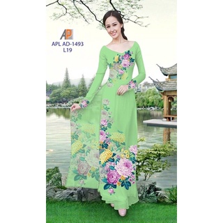 Vải áo dài hoa mẫu đơn