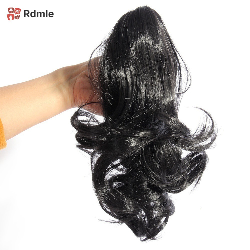 [COD]# RDMLE Hair Extensions & Wigs FASHION Vogue Lady Hairpiece Short Wavy Curly Claw Hair Ponytail Clip-on Hair Extensions