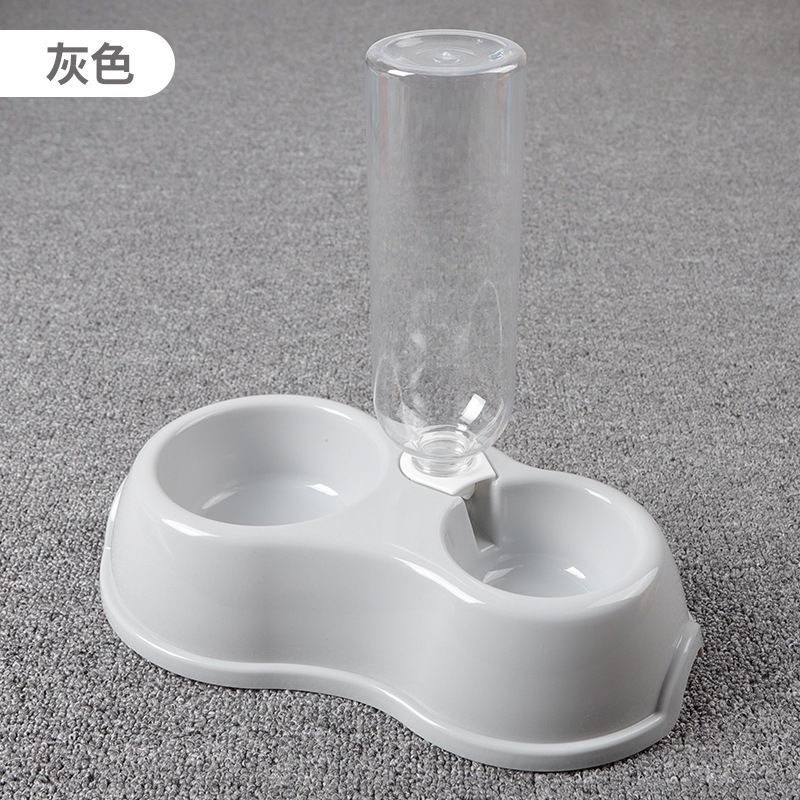 Bát Ăn Đôi Kèm Bình Nước Cho Thú Cưng – Chén Ăn Kèm Cấp Nước Tự Động Cho Chó Mèo Dễ Tháo Lắp Nhiều Màu