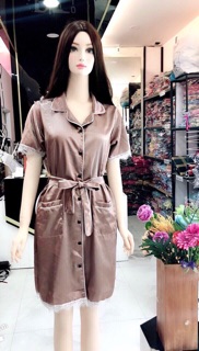 ĐẦM PIJAMA LỤA PHỐI REN
