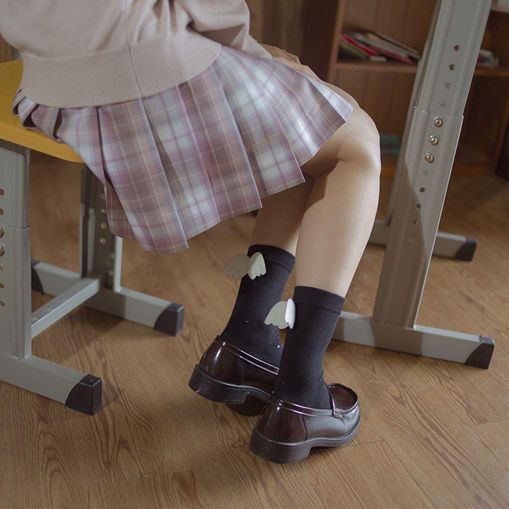 Vớ Cotton Thoáng Khí Họa Tiết Đôi Cánh Thiên Thần Dễ Thương Phong Cách Lolita