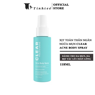 Xịt ngừa mụn Paula's Choice CLEAR ACNE BODY SPRAY 118ml