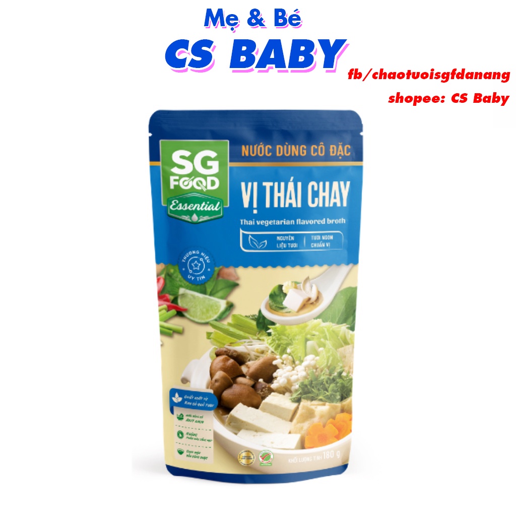 Nước Dùng Cô Đặc Vị Thái Chay Sài Gòn Food 180g- CS Baby