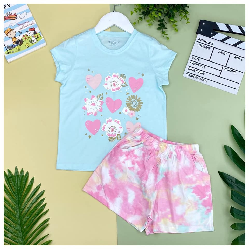 Bộ cotton bé gái cỡ đại áo in hình, quần họa tiết size XS4-XL14, cho bạn từ 22-48kg. Chất cotton siêu mềm, mỏng, mát