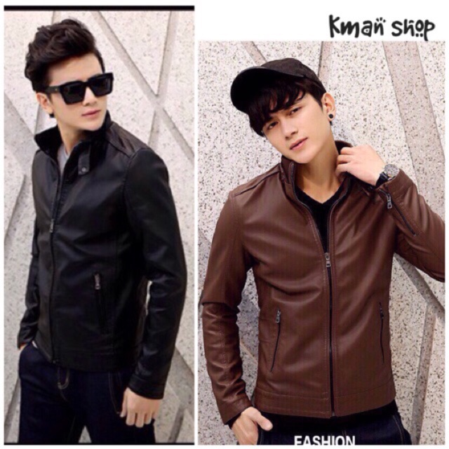 Áo Khoác Da Nam Trơn Lót Lông Cao Cấp | BigBuy360 - bigbuy360.vn