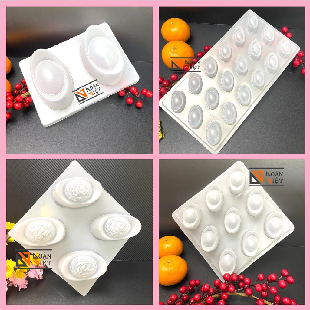 [Tổng hợp bộ] Khuôn Thỏi Vàng - Khuôn rau câu, nhấn xôi, bánh tổ, trung thu 3D sắc nét. Khuôn tạo hình Chuyên Nghiệp