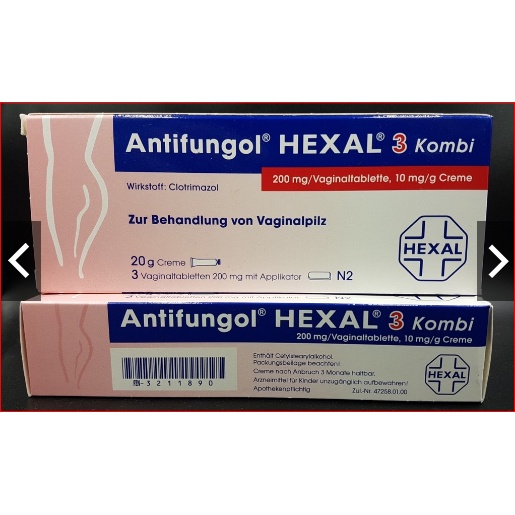 Hàng Đức Antifungol Hexal 3 Kombi viên + kem