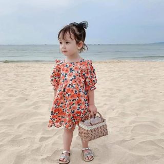 Váy tay bồng tiểu thư cho bé yêu 🍓