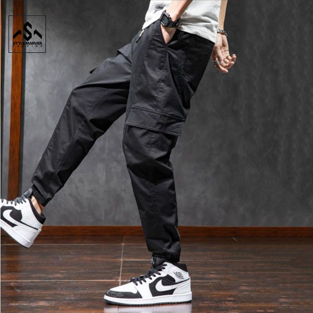 Quần jogger kaki nam bo gấu STYLE MARVEN dáng thể thao hiphop - QUAN SM003