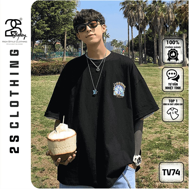 Áo Thun Trơn Form Rộng 2s Clothing Áo Phông Trơn Unisex Nam Nữ Streetwear Cotton Oversize Giá Rẻ Ký Tự La Mã Chất TV74
