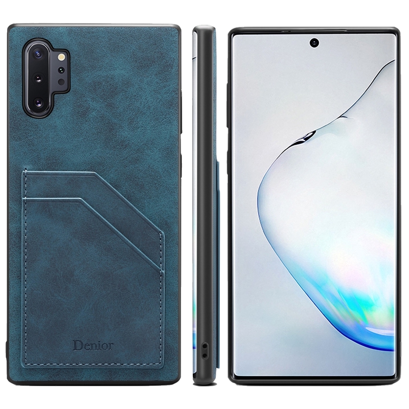 Ốp điện thoại lưng da có ngăn đựng thẻ cho Samsung Galaxy Note 10 10+ | BigBuy360 - bigbuy360.vn