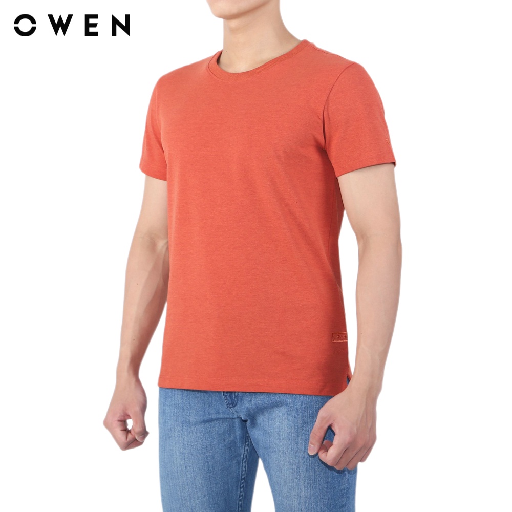 Áo Tshirt ngắn tay Nam Owen Cotton Slim Fit Cam - TSN23654