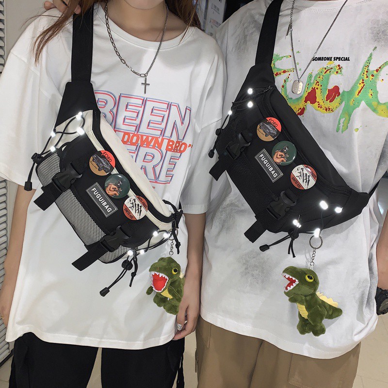 Balo đeo chéo nam unisex thời trang ulzzang hàn quốc,túi khoác đeo chéo nữ trước ngực bao tử