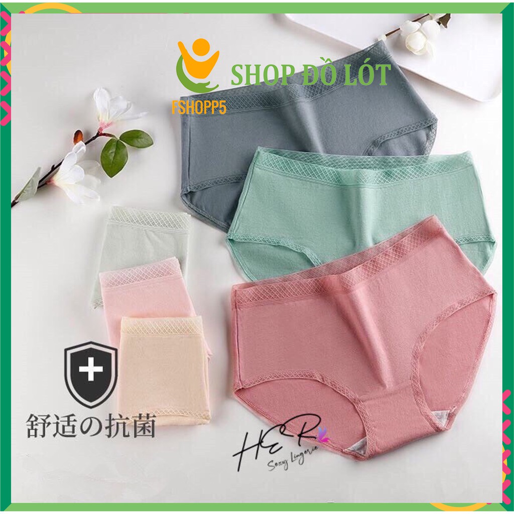 [Mã WASTDEP giảm 5K đơn bất kì] Quần lót nữ cotton cạp lưới, Quần chip nữ kháng khuẩn FSHOPP5 | BigBuy360 - bigbuy360.vn