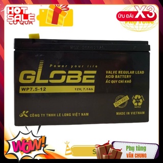 = hàng zin mới 100% - giá tốt = ✅ắc quy khô globe 12v 7.5ah wp7.5-12