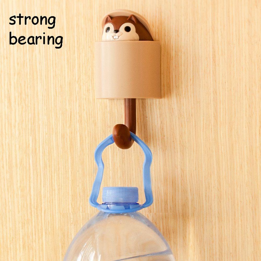 Móc Dán Tường Bằng ABS Không Đục Lỗ Họa Tiết Hoạt Hình Siêu Dễ Thương