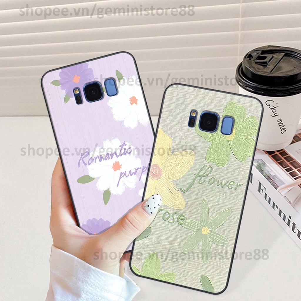Ốp Samsung S8 / S8 Plus / S8+ in hình hoa lá nhiều màu sắc siêu đẹp, siêu xinh, siêu cá tính