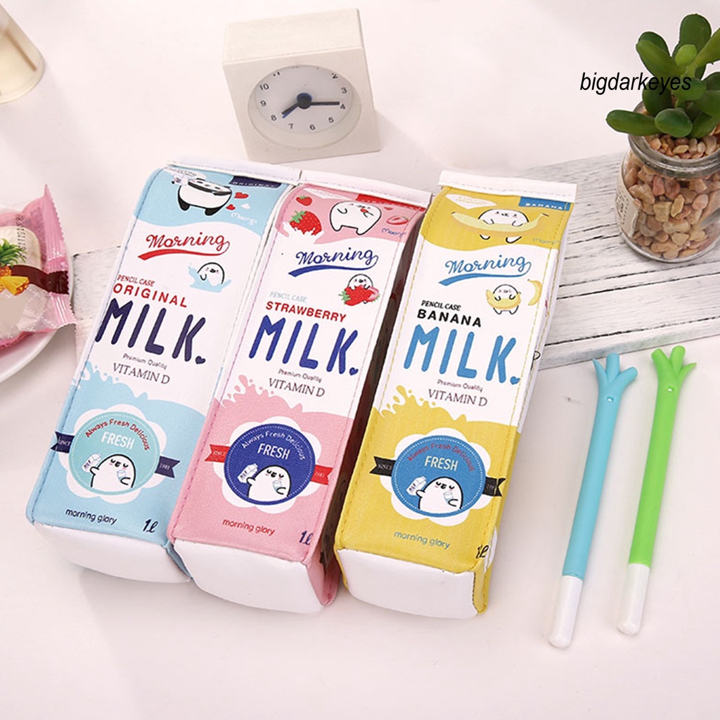 Túi Đựng Bút Bằng Da Giả Khóa Kéo Sức Chứa Lớn Tiện Dụng