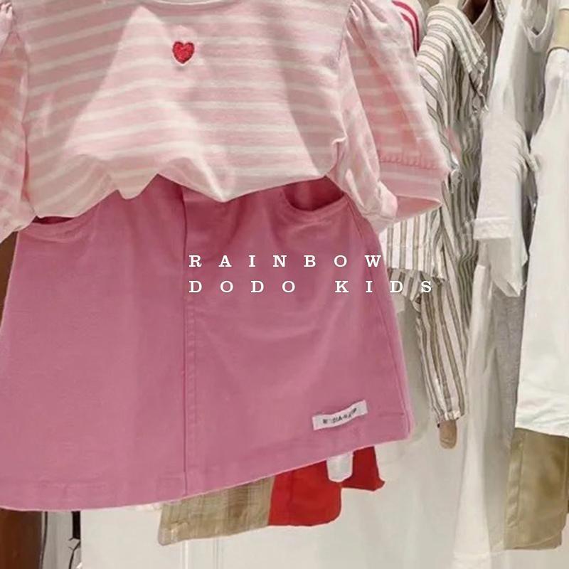 Set Đồ Mùa Hè 5 Món Gồm Áo Tay Cộc Kẻ Sọc + Quần Dài Phong Cách Phương Tây Cho Bé Gái