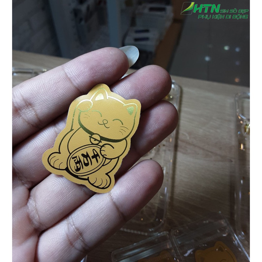 Mèo thần tài, trâu vàng phong thủy mạ vàng để vào ốp điện thoại, ví, tủ tiền, bàn thờ chiêu tài lộc mai mắn năm mới | BigBuy360 - bigbuy360.vn