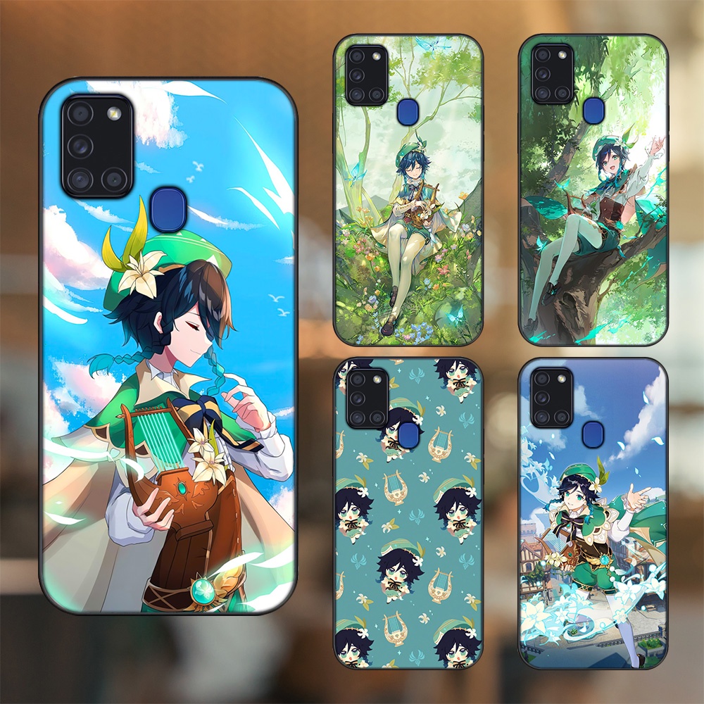 Ốp lưng Samsung A21S viền đen in hình Venti Genshin Impact