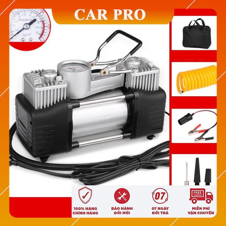 Bơm lốp ô tô 2 xi lanh Air Compressor mã lực lớn - CAR PRO