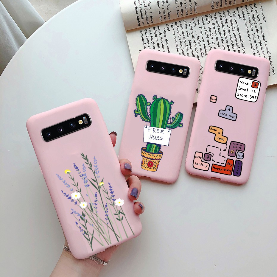 Ốp điện thoại silicon mềm in hình hoạt hình cho Samsung Galaxy S10 S10E S10 Plus