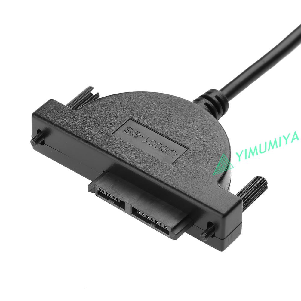 YI USB 2.0 to Mini SATA 7+6 13Pin Adapter Cable for Laptop CD/DVD ROM Drive