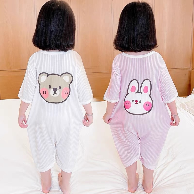 Bộ dài tay bé gái chất tăm lạnh mềm mịn  bộ ngủ cho bé gái (8-18kg) Củ khoai tây shop siêu dễ thương
