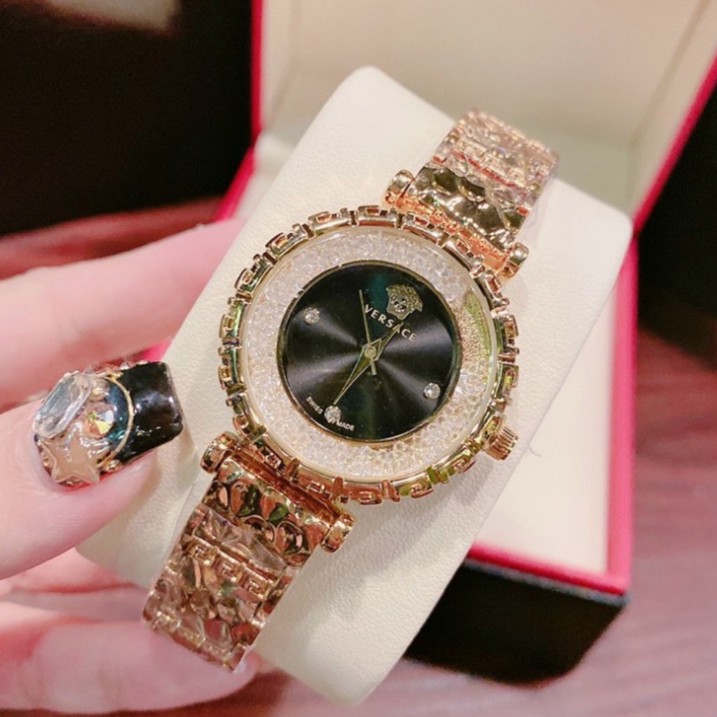 Đồng hồ nữ đeo tay versace đẹp cao cấp thời trang dây thép không gỉ cao câp chống nước | BigBuy360 - bigbuy360.vn