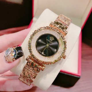 Đồng hồ nữ đeo tay versace đẹp cao cấp thời trang dây thép không gỉ cao câp chống nước