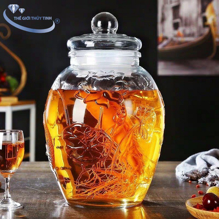 Bình Thủy Tinh Cá Chép 10L