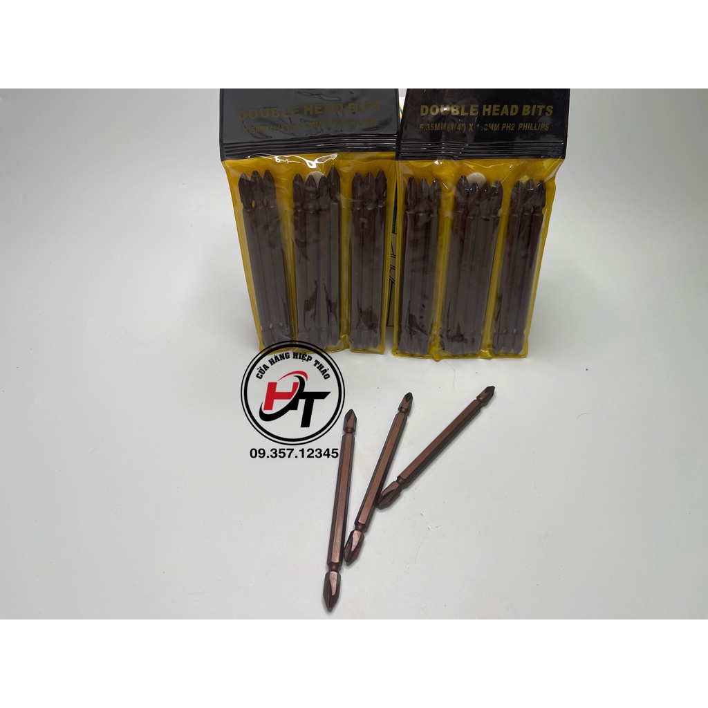 Mũi vít dài đầu bắn vít ph2 vặn bake nâu 110mm lắp máy khoan Dinosaur chính hãng DTV-DNS-D