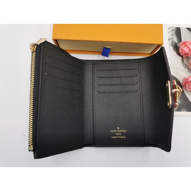 Ví gập cho nữ thương hiệu Louis Vuitton LV cao cấp khoá trượt