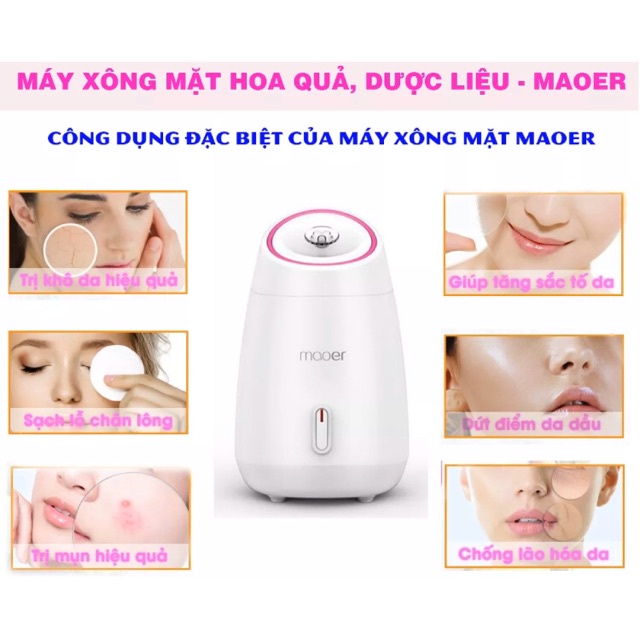 Máy xông hơi mặt hoa quả Mooer, máy phun sương nano tạo ẩm